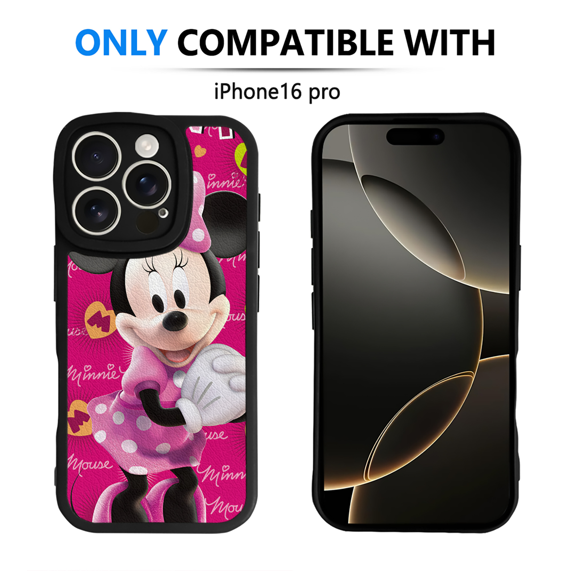 ミッキーマウス Mickey Mouse 【iPhone 16シリーズ対応】シリコンスマホケース（レザー調） 材質：シリコン